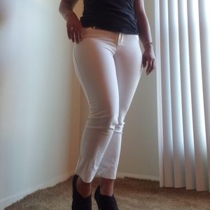 White ankle pants